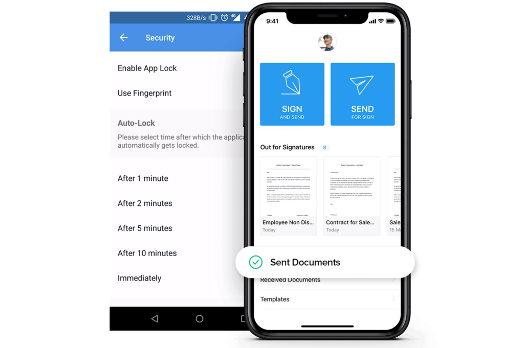 Envía documentos y solicita firmas desde cualquier lugar configuración de funciones completas para firmar